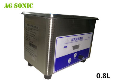 40khz 0.8L Small Ultrasonic Jewelry Cleaner Bath With SUS Basket And Lid