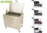 Food Industry Ultrasonic Cleaner for Oil and Carbon Removing with Drainage and Wheels