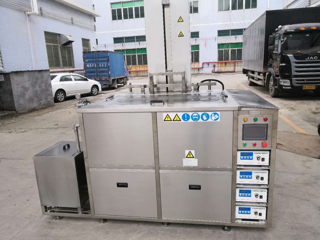 Wheel Rim Cleaning Ultrasonic Engine Cleaner Plc Controlled With Hydraulic Lift