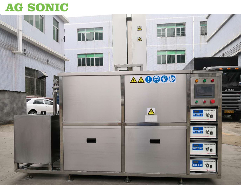 Wheel Rim Cleaning Ultrasonic Engine Cleaner With Hydraulic Lift PLC Controlled